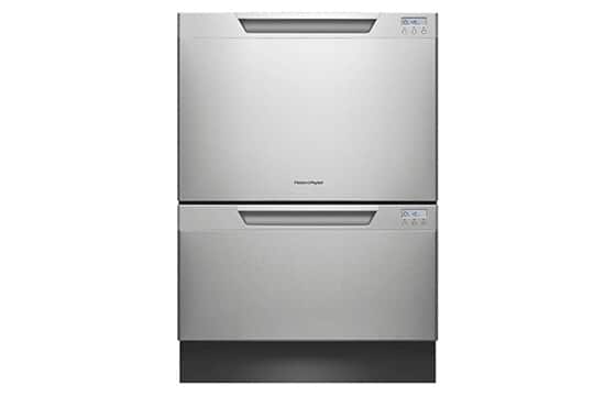Double drawer dishwasher in stainless steel 