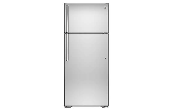 GE stainless steel top-freezer refrigerator