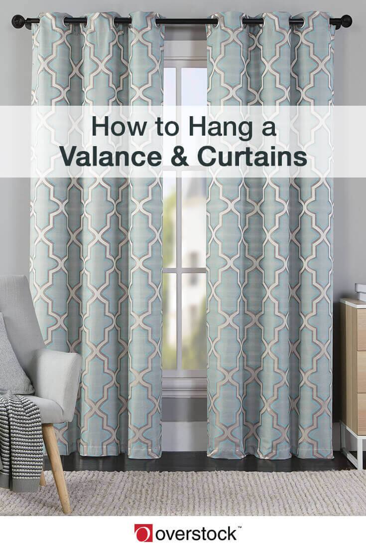How to Hang a Valance and Curtains 