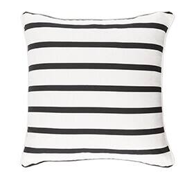 Black and white stripe throw pillow 