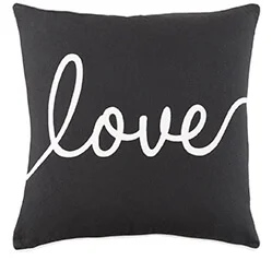 Black and white graphic print throw pillow