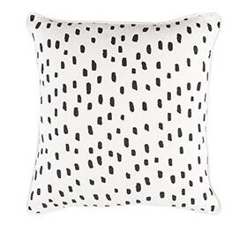 Black and white dot throw pillow