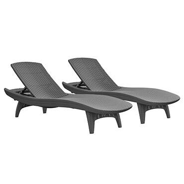 Grey modern chaise lounge