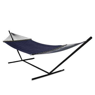 Quilted navy hammock 