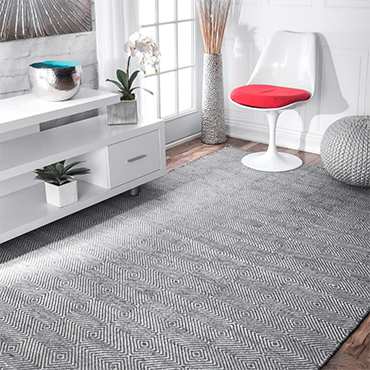 Grey and white diamond terllis patterened area rug
