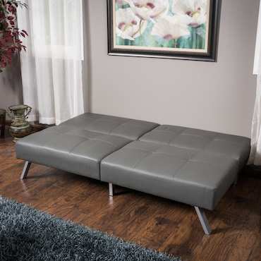 Gray Leather Sofa