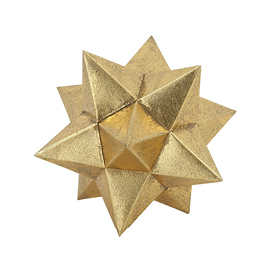 Metallic three-dimensional star decor
