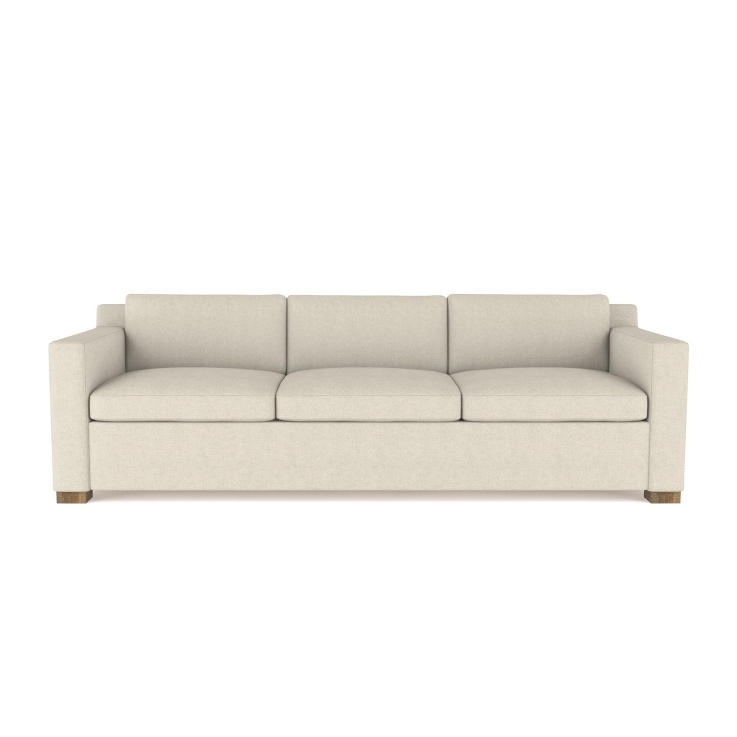 White transitional style sofa. 